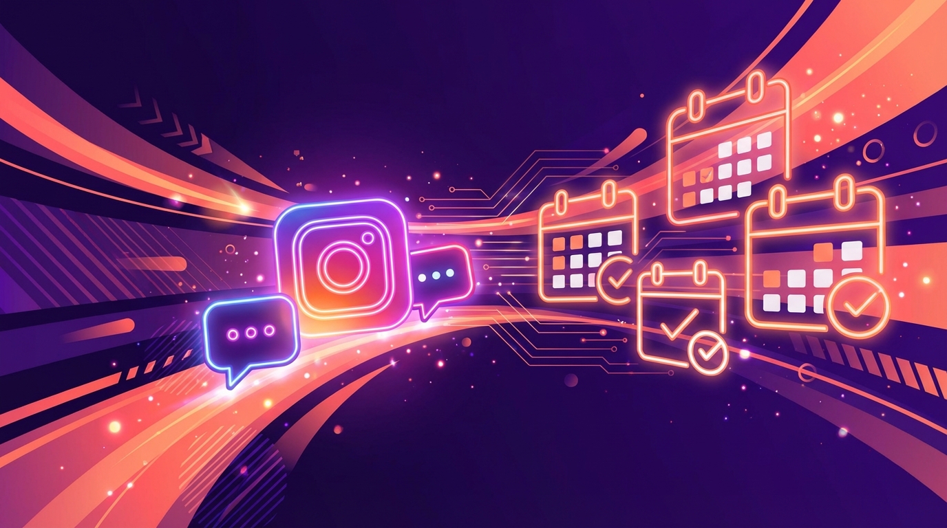 AI-powered Instagram DM automation visualization